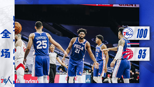 <a href=/lanqiuxm/76ers/ target=_blank class=infotextkey>76人</a>队100-93逆转<a href=/lanqiuxm/raptors/ target=_blank class=infotextkey>猛龙</a>
