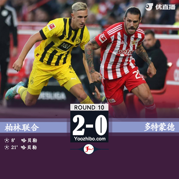 <a href=/zuqiuxm/dortmund/ target=_blank class=infotextkey>多特蒙德</a>0-2柏林联合 科贝尔“超巨失误”送礼哈贝勒双响