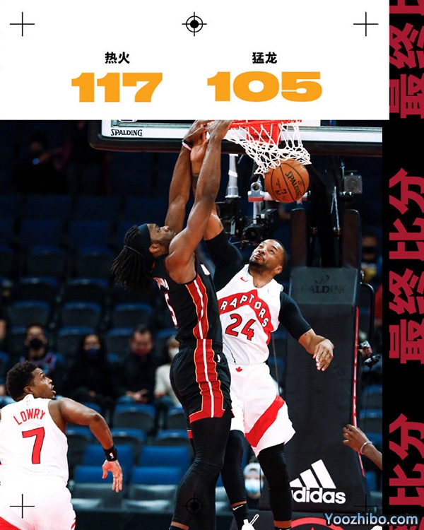 <a href=/lanqiuxm/heat/ target=_blank class=infotextkey>热火</a>以117-105击败了<a href=/lanqiuxm/raptors/ target=_blank class=infotextkey>猛龙</a>